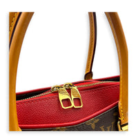 Pallas Shoulder Bag MM Brown in Monogram Coated Canvas, Gold hardware