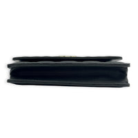 CC Wallet On Chain Black in Lambskin, Gold hardware