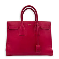 Sac de Jour Top Handle Bag Medium Rouge Eros in Calfskin, Gold hardware