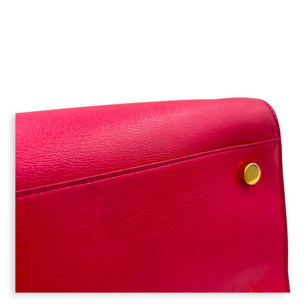 Sac de Jour Top Handle Bag Medium Rouge Eros in Calfskin, Gold hardware