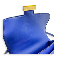 Constance 18 Bleu Électrique Shoulder Bag in Tadelakt, Gold hardware