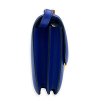 Constance 18 Bleu Électrique Shoulder Bag in Tadelakt, Gold hardware