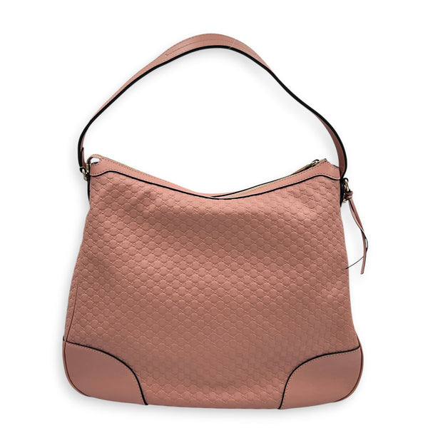 Microguccissima Shoulder Bag Large Pink in Guccissima Leather, Gold hardware