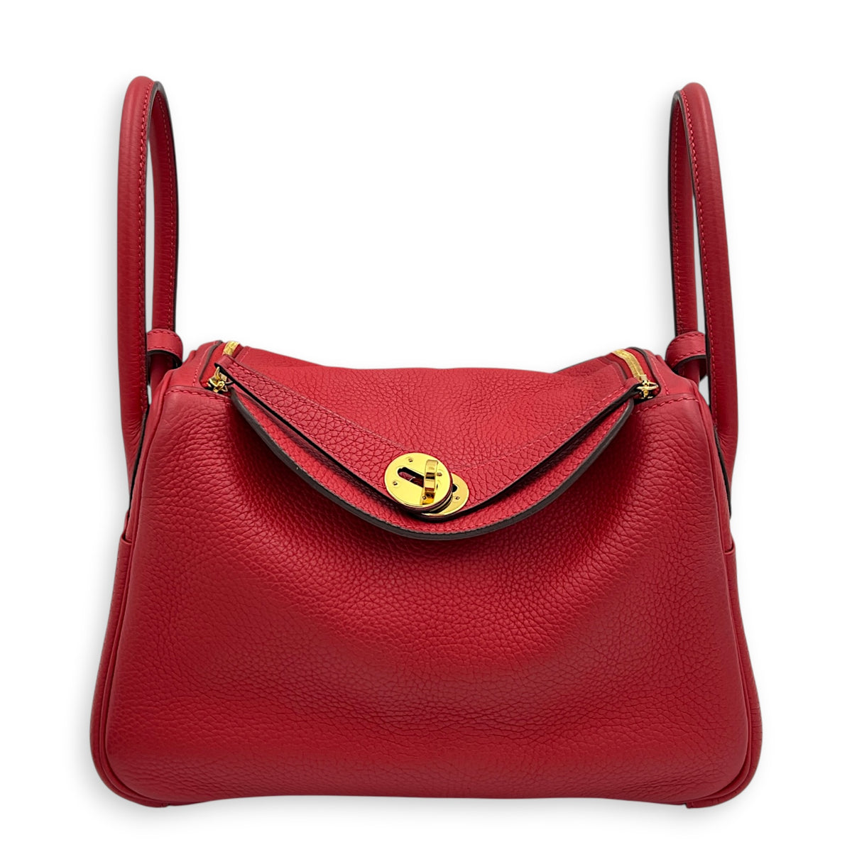 Lindy Red in Clemence, Gold hardware