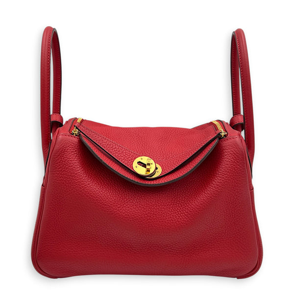 Lindy Red in Clemence, Gold hardware
