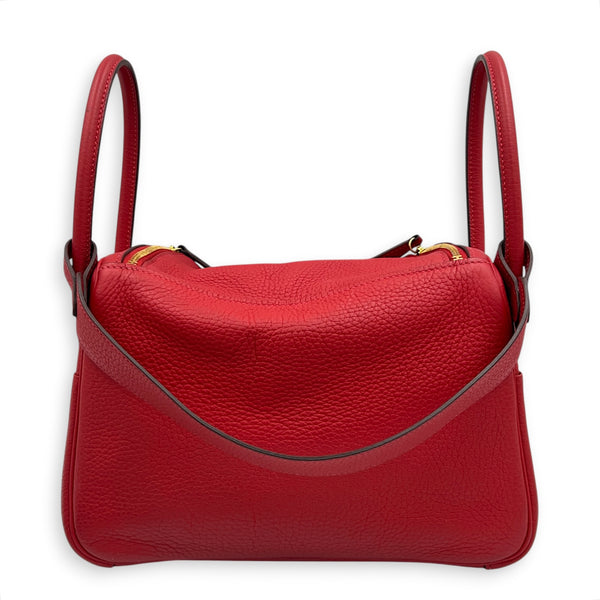 Lindy Red in Clemence, Gold hardware