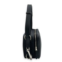 On Body Mousqueton Noir Crossbody Bag in Togo, Palladium hardware
