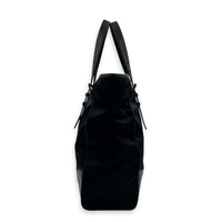 Logo Tote Bag Black in Nylon, Silver hardware