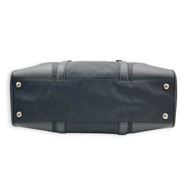 Logo Tote Bag Black in Nylon, Silver hardware