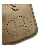 Evelyne Mini Etoupe Crossbody Bag in Clemence, Gold hardware