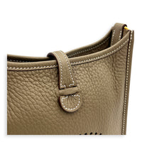 Evelyne Mini Etoupe Crossbody Bag in Clemence, Gold hardware