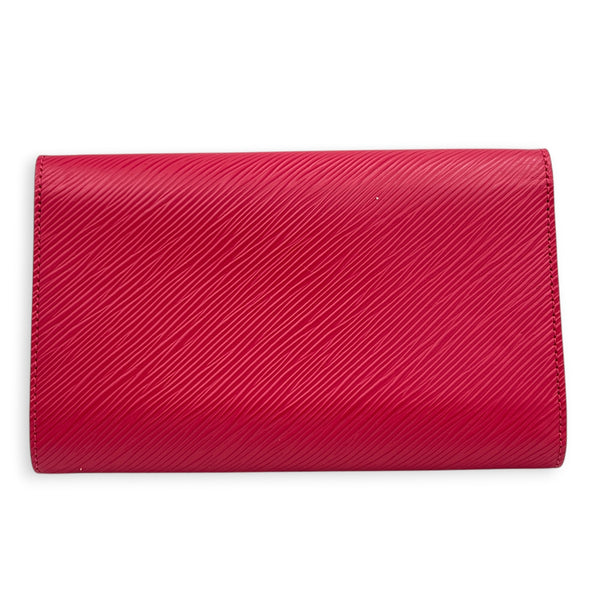 Twist Wallet Fuchsia in Epi Leather, Silver hardware