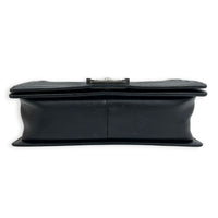 Boy Shoulder Bag Medium Black in Lambskin, Ruthenium hardware