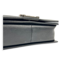 Boy Shoulder Bag Medium Black in Lambskin, Ruthenium hardware