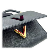 Twist One Top Handle Bag Black in Taurillon Leather, Gold hardware
