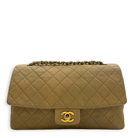 CC Shoulder Bag Beige (Recolored) in Lambskin, Gold hardware