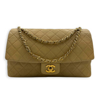 CC Shoulder Bag Beige (Recolored) in Lambskin, Gold hardware
