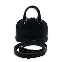 Alma Top Handle Bag Nano  Black in Epi Leather, Silver hardware