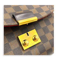 Croisette Shoulder Bag Ebene in Coated Canvas, Gold hardware