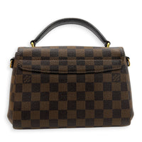 Croisette Shoulder Bag Ebene in Coated Canvas, Gold hardware