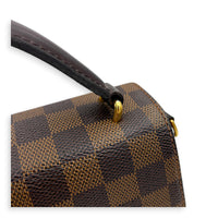 Croisette Shoulder Bag Ebene in Coated Canvas, Gold hardware