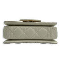 Jolie Mini White Shoulder Bag in Calfskin, Gold hardware