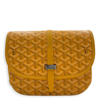 Belvedere Crossbody Bag PM Yellow in Coated Canvas, Silver hardware