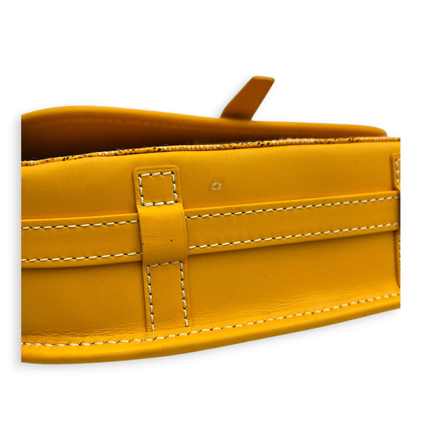 Belvedere Crossbody Bag PM Yellow in Coated Canvas, Silver hardware