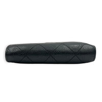 Classic Coin Purse Black in Caviar Leather, Silver hardware