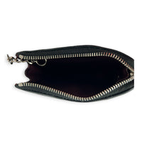 Classic Coin Purse Black in Caviar Leather, Silver hardware