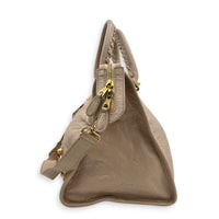 City Medium Pink Top Handle Bag in Lambskin, Gold hardware