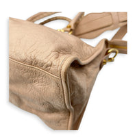 City Medium Pink Top Handle Bag in Lambskin, Gold hardware