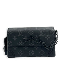 Steamer Monogram Eclipse Crossbody Bag in Monogram Coated Canvas, Gunmetal hardware