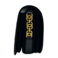CC Black Messenger in Calfskin, Gold hardware