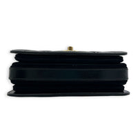 CC Black Messenger in Calfskin, Gold hardware