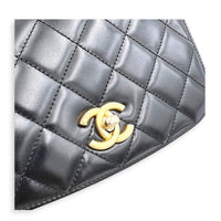 CC Black Messenger in Calfskin, Gold hardware