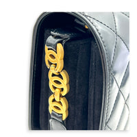 CC Black Messenger in Calfskin, Gold hardware
