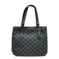 Anagram Tote Bag Black in Coated Canvas, Silver hardware