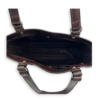 Anagram Tote Bag Black in Coated Canvas, Silver hardware