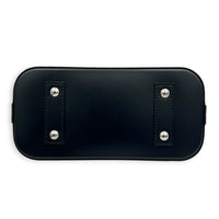 Alma BB Black Top Handle Bag in Epi Leather, Silver hardware
