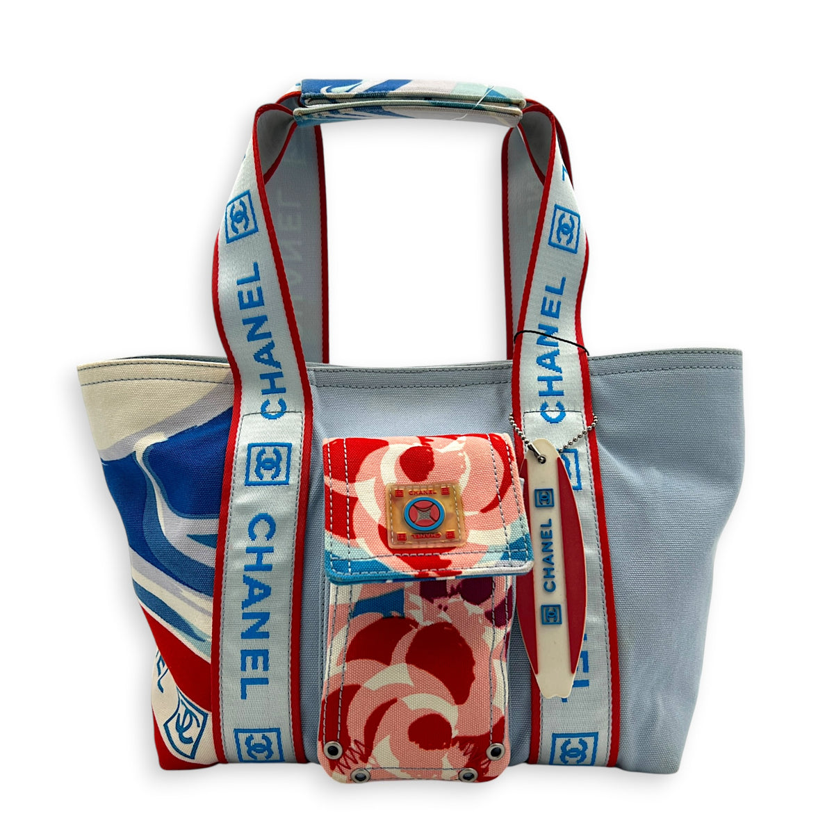 Sport Line Surfing Tote Blue Top Handle Bag in Canvas