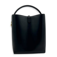 Le 37 Medium Noir Top Handle Bag in Calfskin, Gold hardware