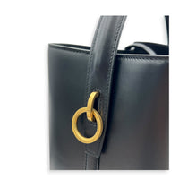 Le 37 Medium Noir Top Handle Bag in Calfskin, Gold hardware