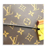 Metis Crossbody Bag Brown in Monogram Coated Canvas, Gold hardware
