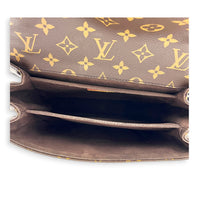 Metis Crossbody Bag Brown in Monogram Coated Canvas, Gold hardware