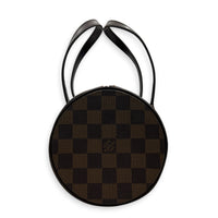 Papillon Top Handle Bag Brown in Coated Canvas, Gold hardware