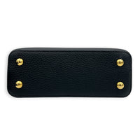 Capucines Top Handle Bag Mini Black in Taurillon Leather