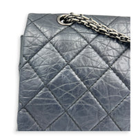 2.55 Shoulder Bag Grey in Distressed Leather, Ruthenium hardware