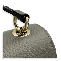 Interlocking G Shoulder Bag Grey in Calfskin, Gold hardware