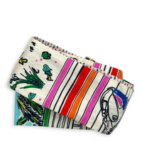 Twilly Twins Pointille En Liberte Twins Rose/Bleu Bag Accessory in Silk,  hardware